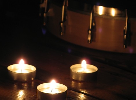 Banjo rim and candles