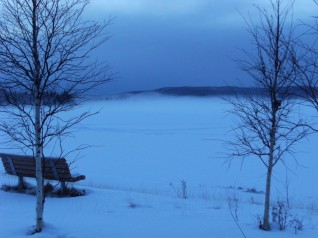 Birch Lake in Fog