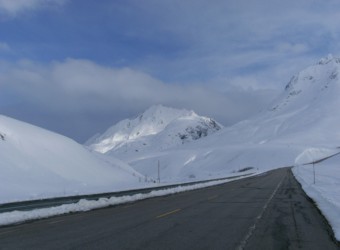 Haines Pass In Snow