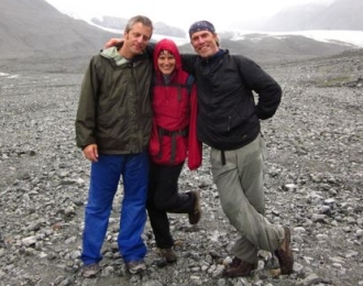 KevinFitzgerald,RobinDaleFord,PatFitzgerald at Gulkana Glacier